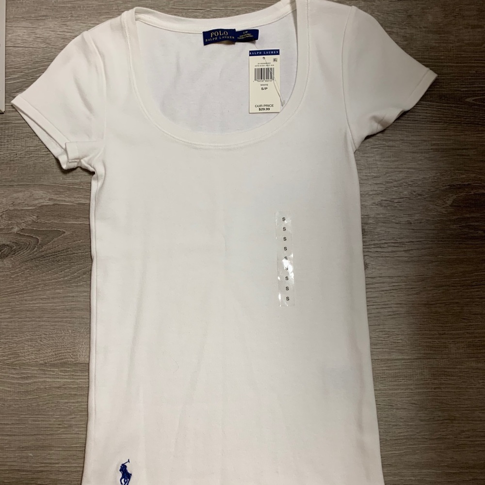 Ralph Lauren White Logo Short Sleeve Shirt